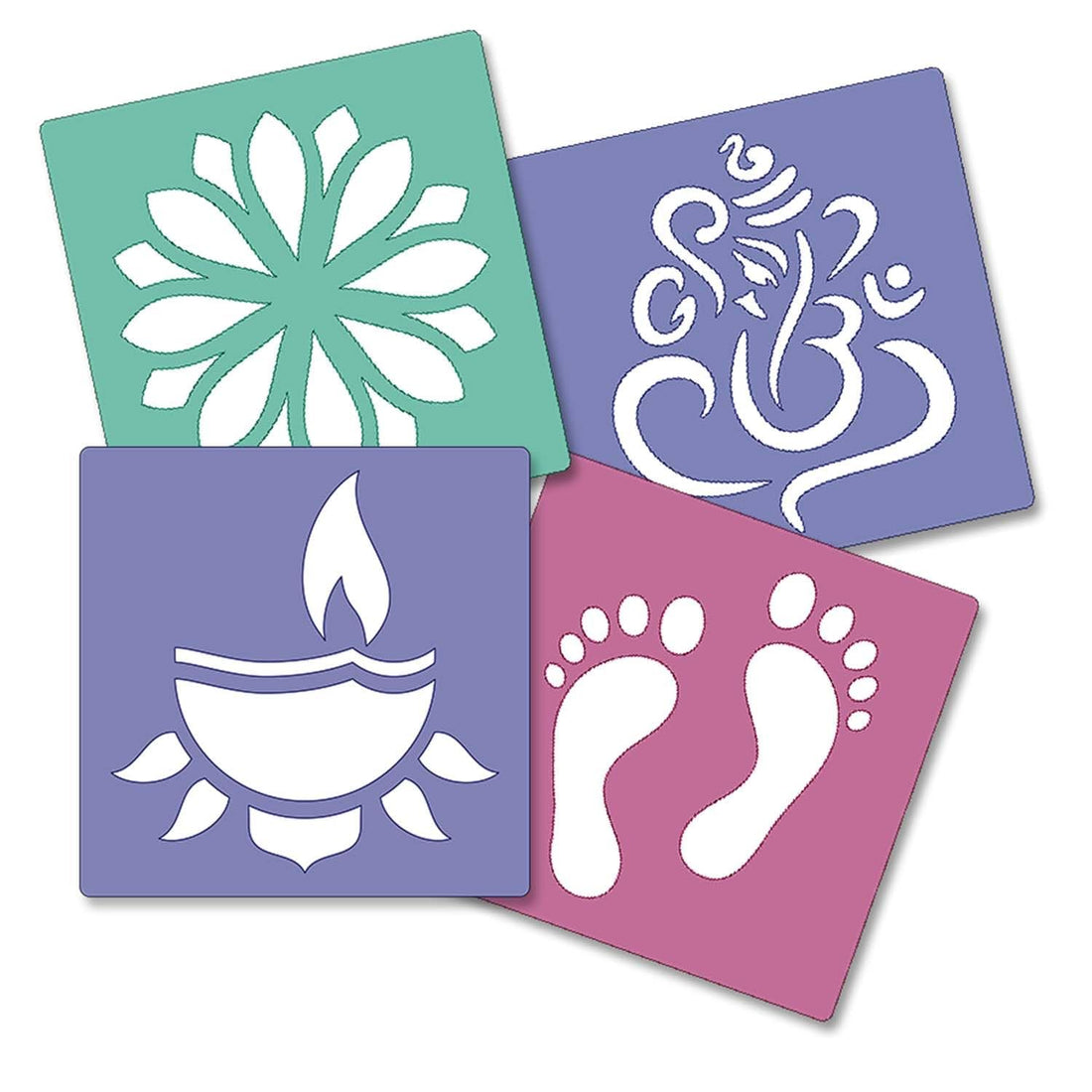 10 Rangoli Powder Colors Bottles 4 Stencils and 2 Fillers Design Creativity Diwali Decoration Item Floor Rangoli Art Colours Rangoli Color Powder Rang for Navratri Pongal Pooja Mandir Decor