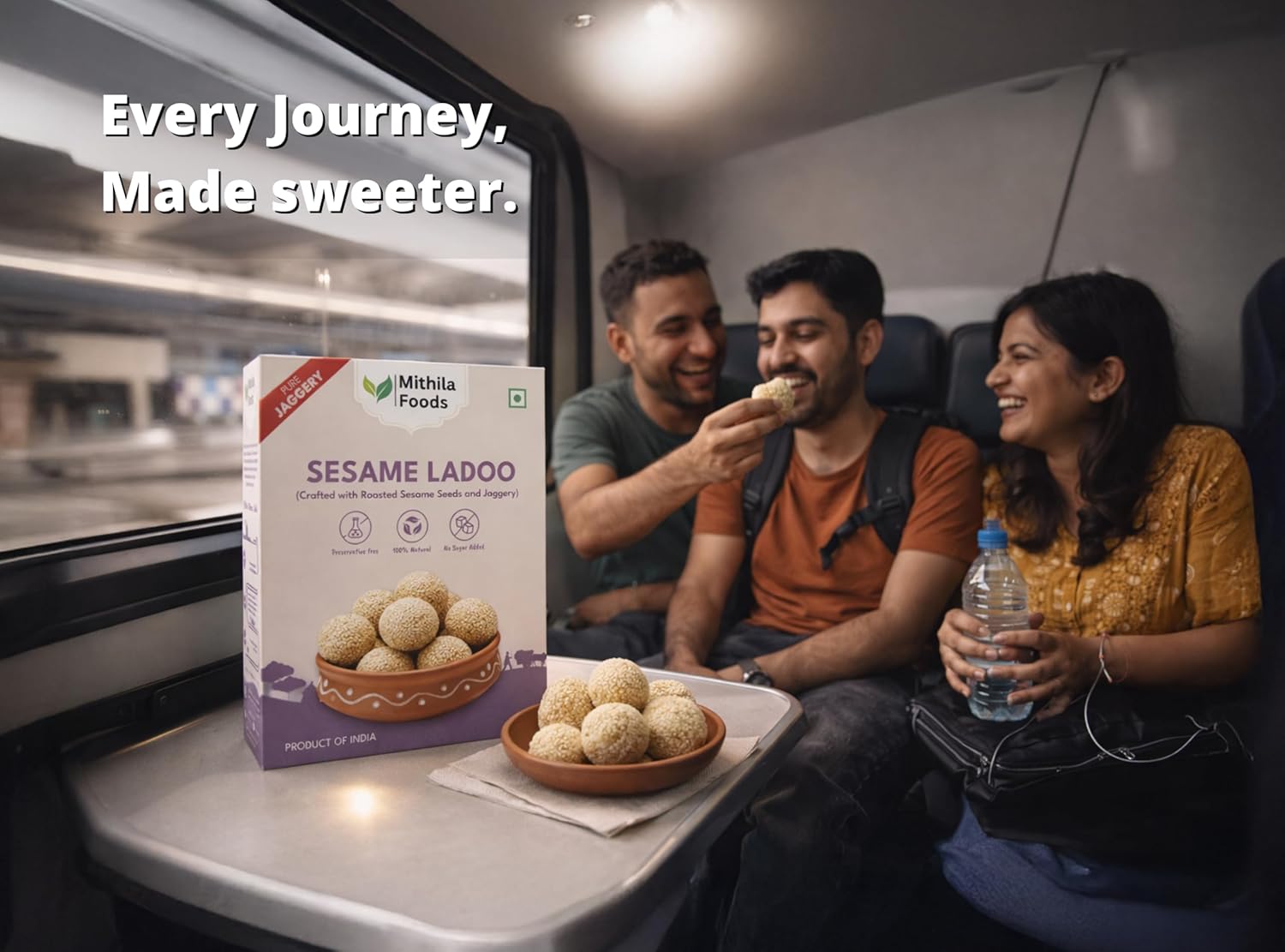 250g White Sesame Laddoo (Safed Til Laddu) with Pure Jaggery| Traditional Til Gud Laddu | Iron & Calcium Rich | No Preservatives | Winter Special Healthy Sweet | Authentic Taste of Bihar