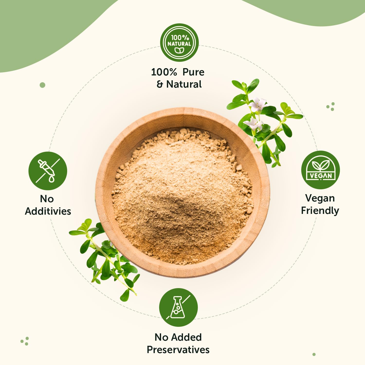 Brahmi Powder - 100g For Men & Women | Ayurvedic Care To Manage Stress & Boost Brain Health | Rich in Antioxident | 100% Pure & Natural | No Added Preservatives