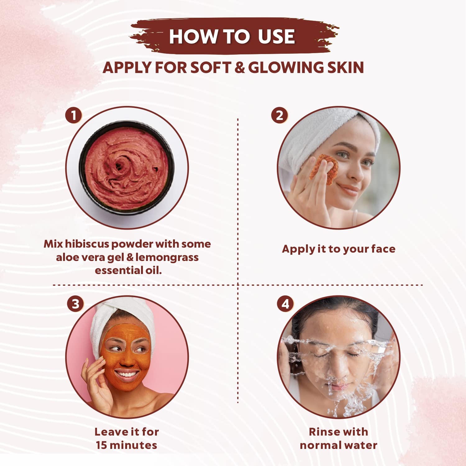 Bio Organic Hibiscus Flower Powder for Face Pack and Hair Mask, Natural Pure Hibiscus Rosa-Sinensis Hair & Skin Care, Gudhal Ka Phool Powder For Dull Hair & Dry Scalp (100g)