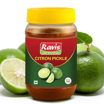 Citron Pickle | Traditional Homemade South Indian Nimbu Ka Achar | 100% Natural | Spicy & Tangy Taste Jar Achar (Citron - 200g)
