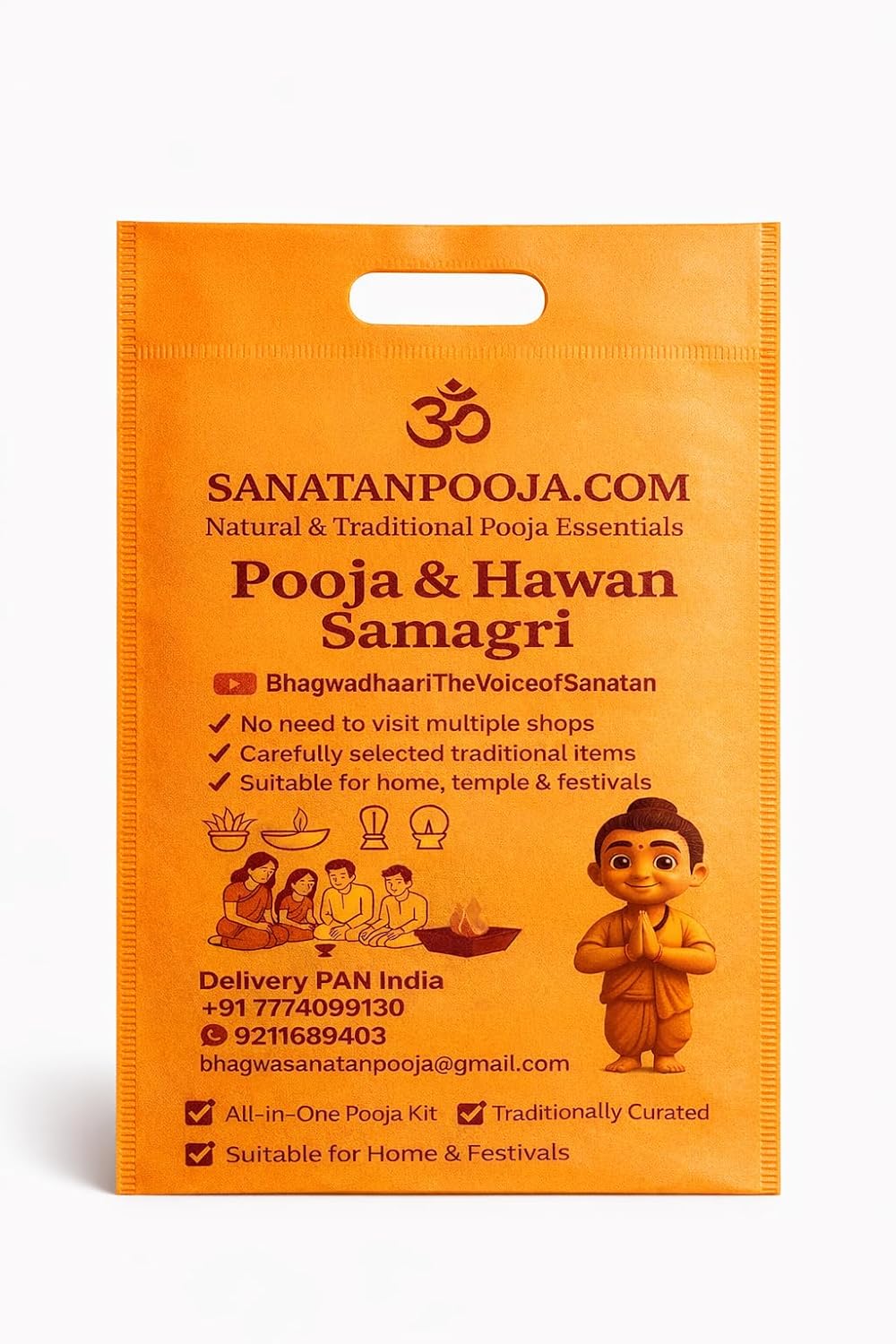 Complete Pooja + Premium Hawan Samagri Combo Kit | All-in-One Pooja & Hawan Solution for Home & Temple Rituals | Traditional & Natural Items | 42 Items Pack with Sacred Packing
