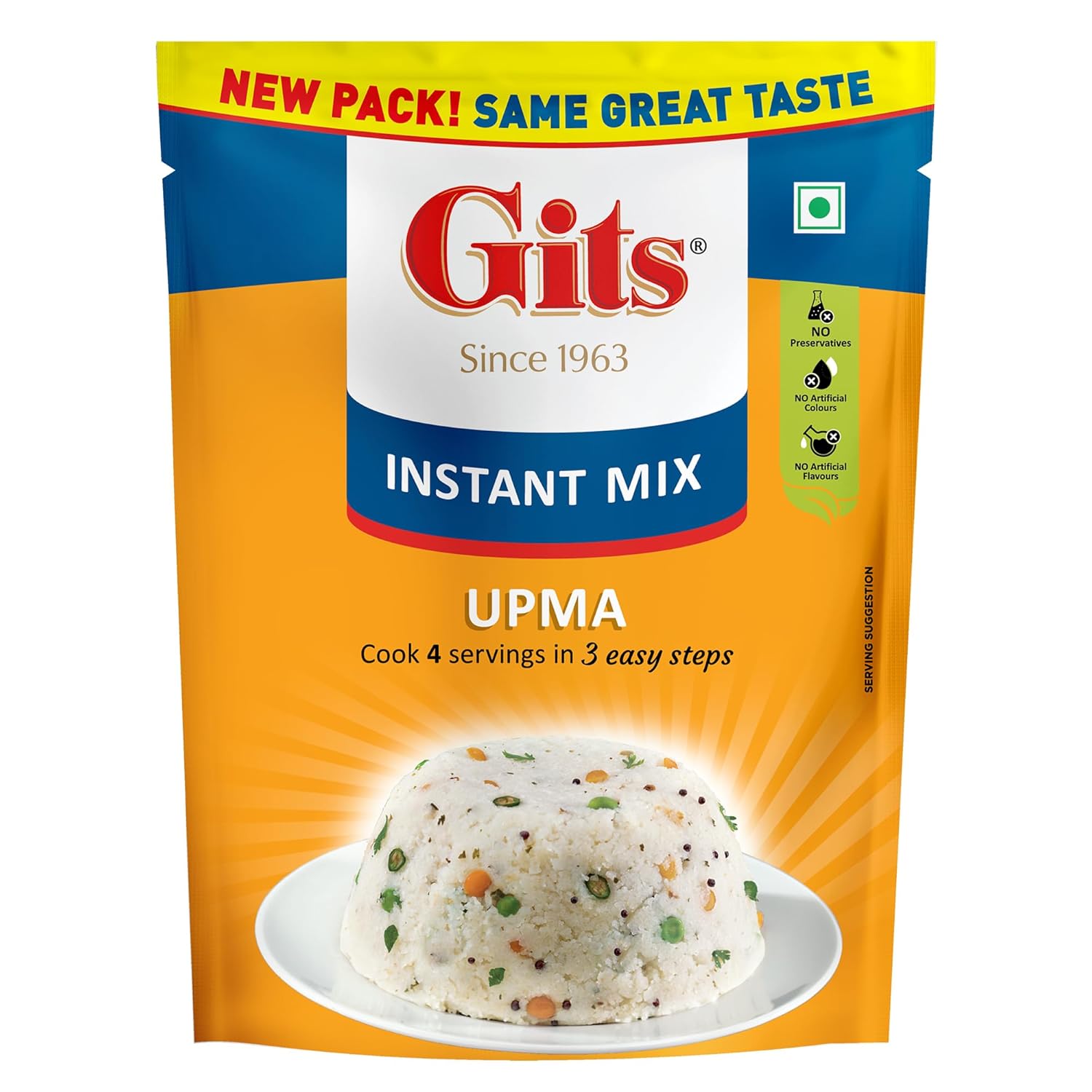 Instant Upma Breakfast Mix, Pure Veg, 800g (Pack of 4 X 200g Each)