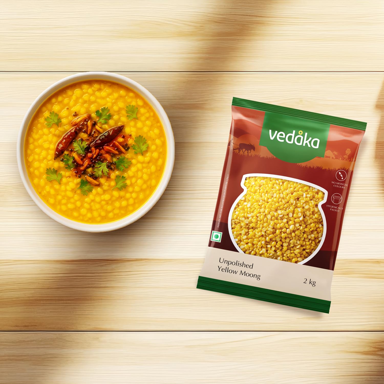 Unpolished Yellow Moong Dal | 2 Kg | Popular Yellow Moong Dal | Naturally Rich In Protein | Naturally Cholesterol-Free