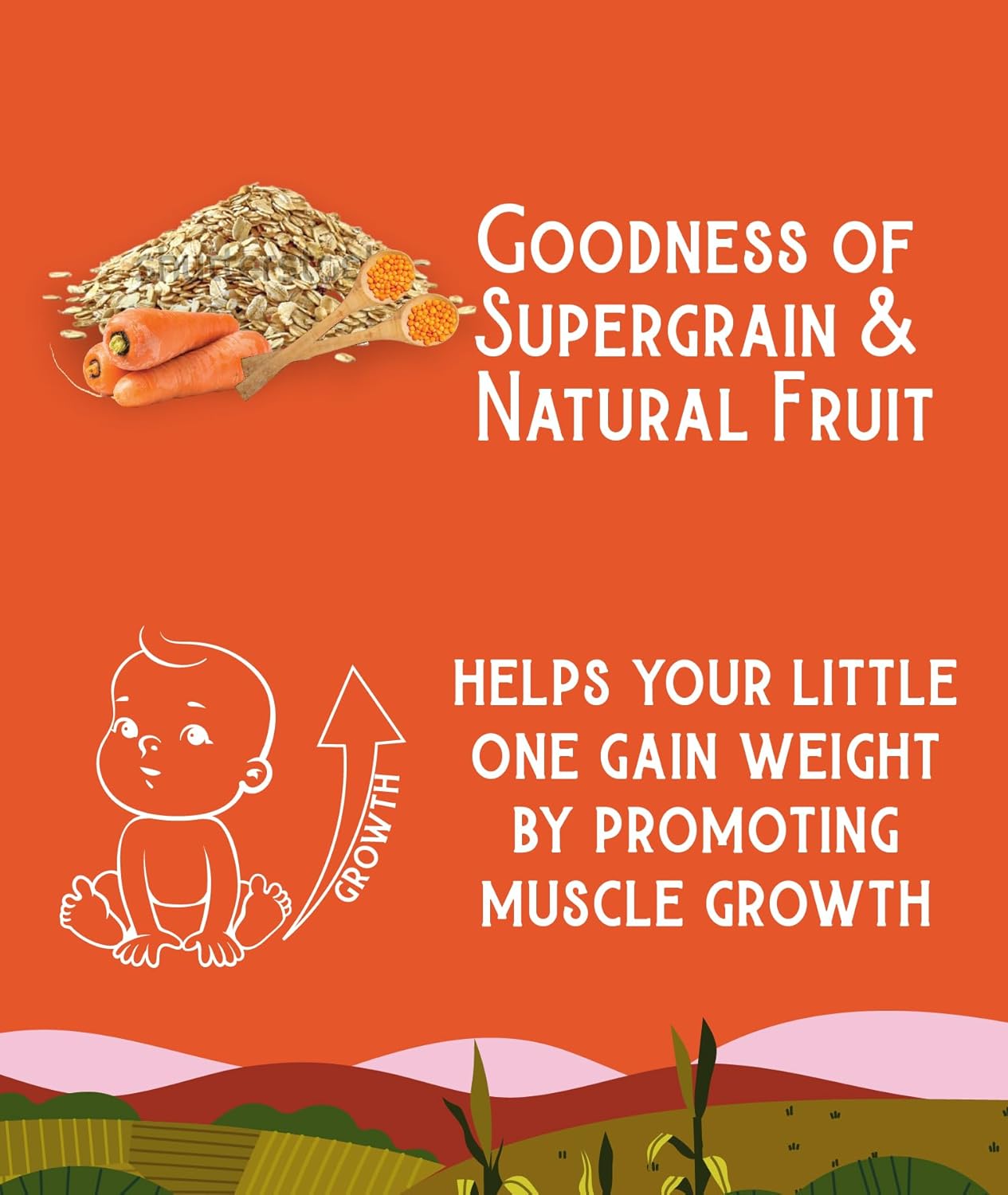 Oats & Carrot Khicdi Cereal Made With Natural Ingridients For Kids To Grow Healthy No Preservative Or Additives Or Maida 400 Grams Pack