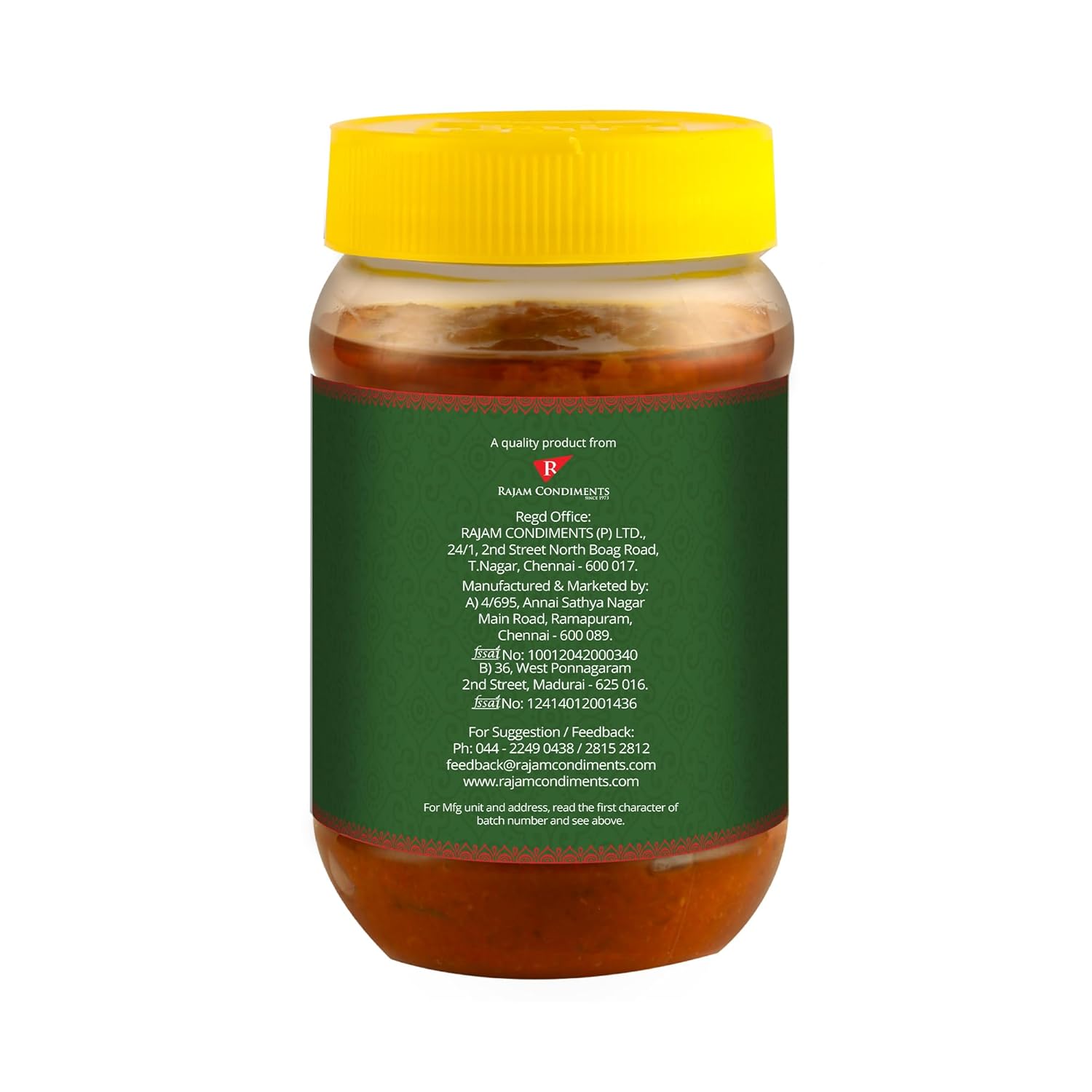 Citron Pickle | Traditional Homemade South Indian Nimbu Ka Achar | 100% Natural | Spicy & Tangy Taste Jar Achar (Citron - 200g)