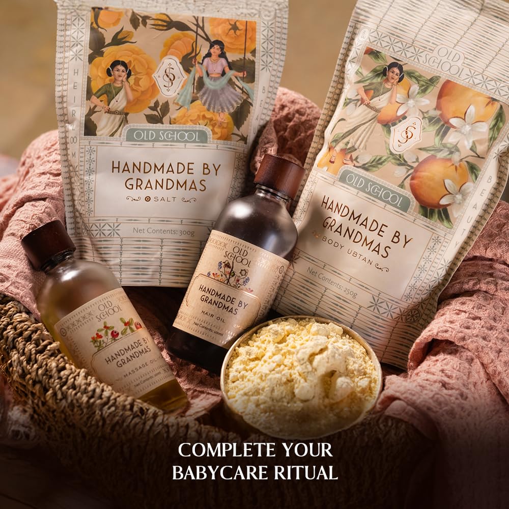 Rituals Handmade by Grandmas Baby Ubtan (Natural Bath Powder) | 250 Grams | Blend for Gentle Exfoliation & Nourished Skin | Ubtan for Kids | Baby Bath Powder for Glowing Skin, Tan Removal, & Skin Lightening| Pure & Natural Ingredients