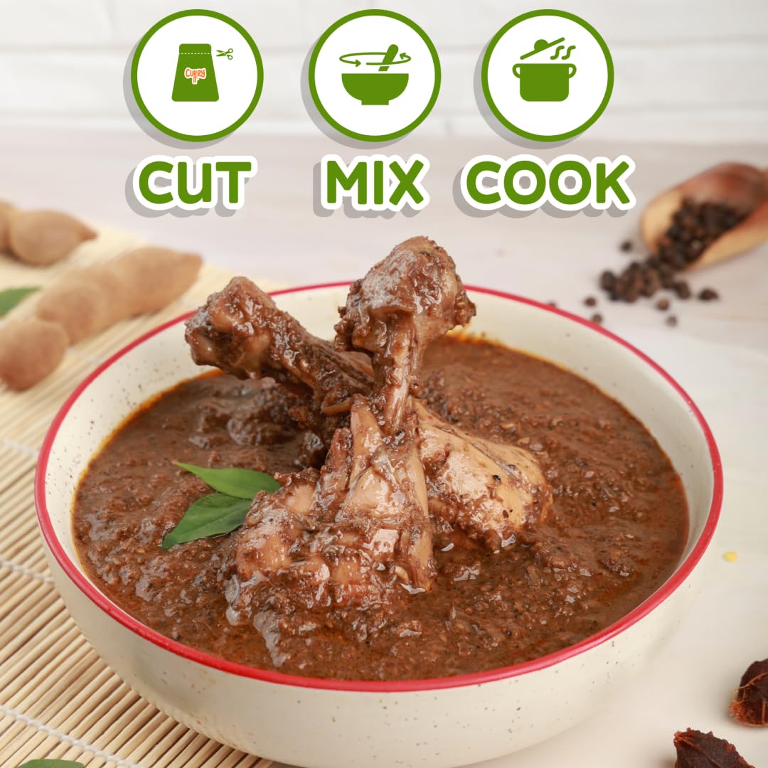 Chettinad Chicken Curry Paste | Ready to Cook in 15 mins | Just add Fresh Mutton, Meat, Fish | Goodness of Ghee | No Preservatives | Eat with Chawal Roti | Indian Masala Gravy 120g