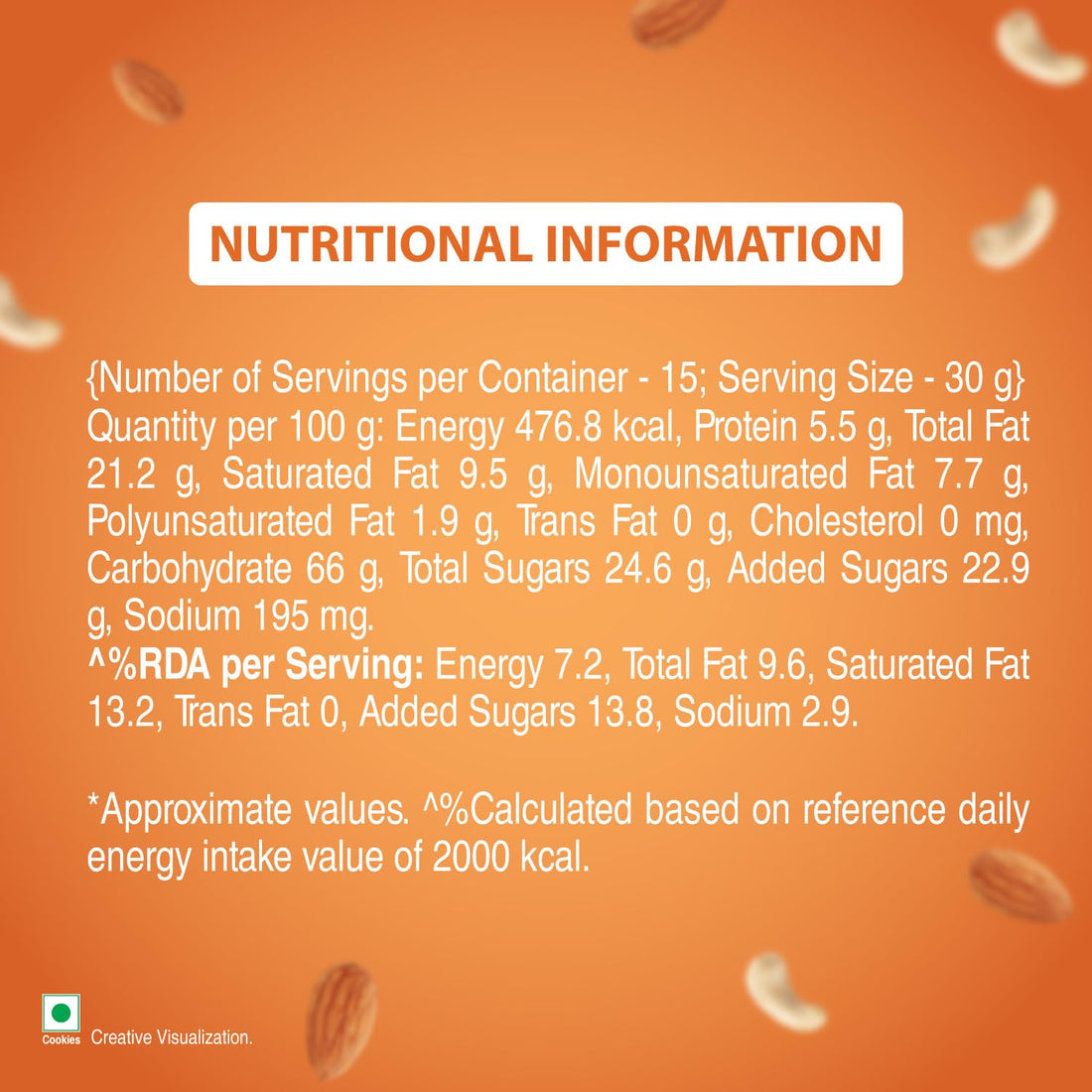 Cashew Badam Cookies|Weight may vary 900g/975g