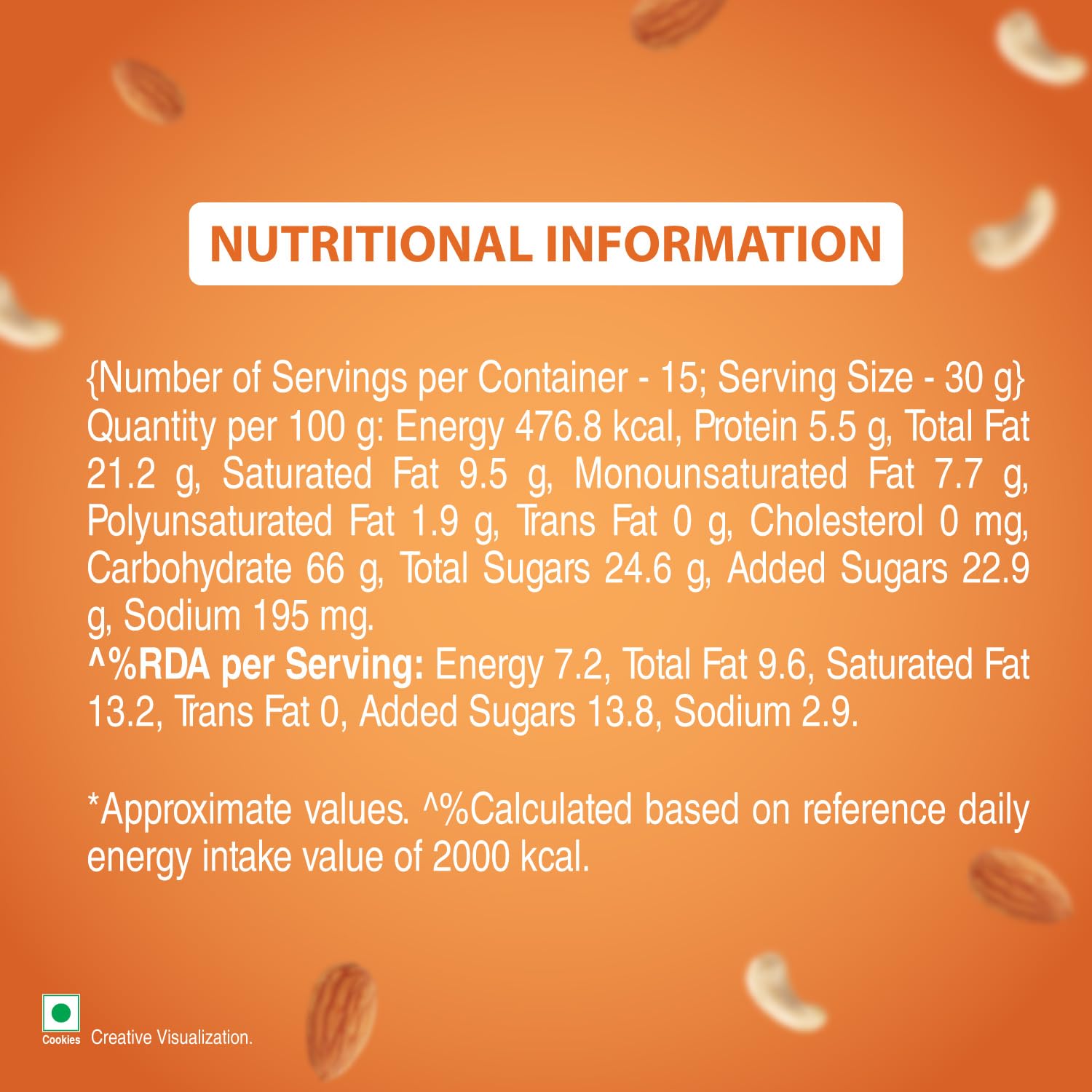 Cashew Badam Cookies|Weight may vary 900g/975g