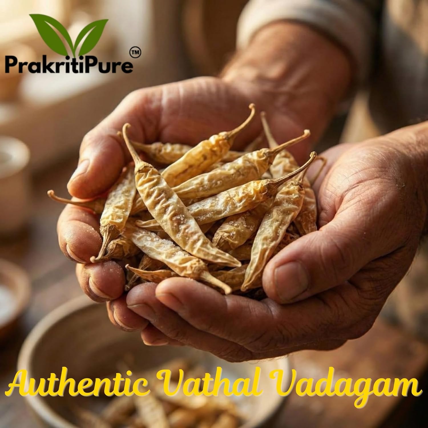 Curd Dip Sun Dry Chilly (MorMilagai Vathal)400g | Authentic Vathal Vadagam/Curd Dip Dried Chillies | Healthy & Tasty Natural Dried Dahi Mirchi salty