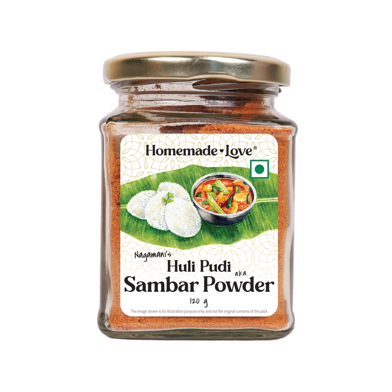Sambar Powder Huli Pudi (120g) | Authentic South Indian Sambhar Masala | Aromatic Spice Blend for Idli, Dosa, Vada & Rice | 100% Natural | No Preservatives or Artificial Flavours