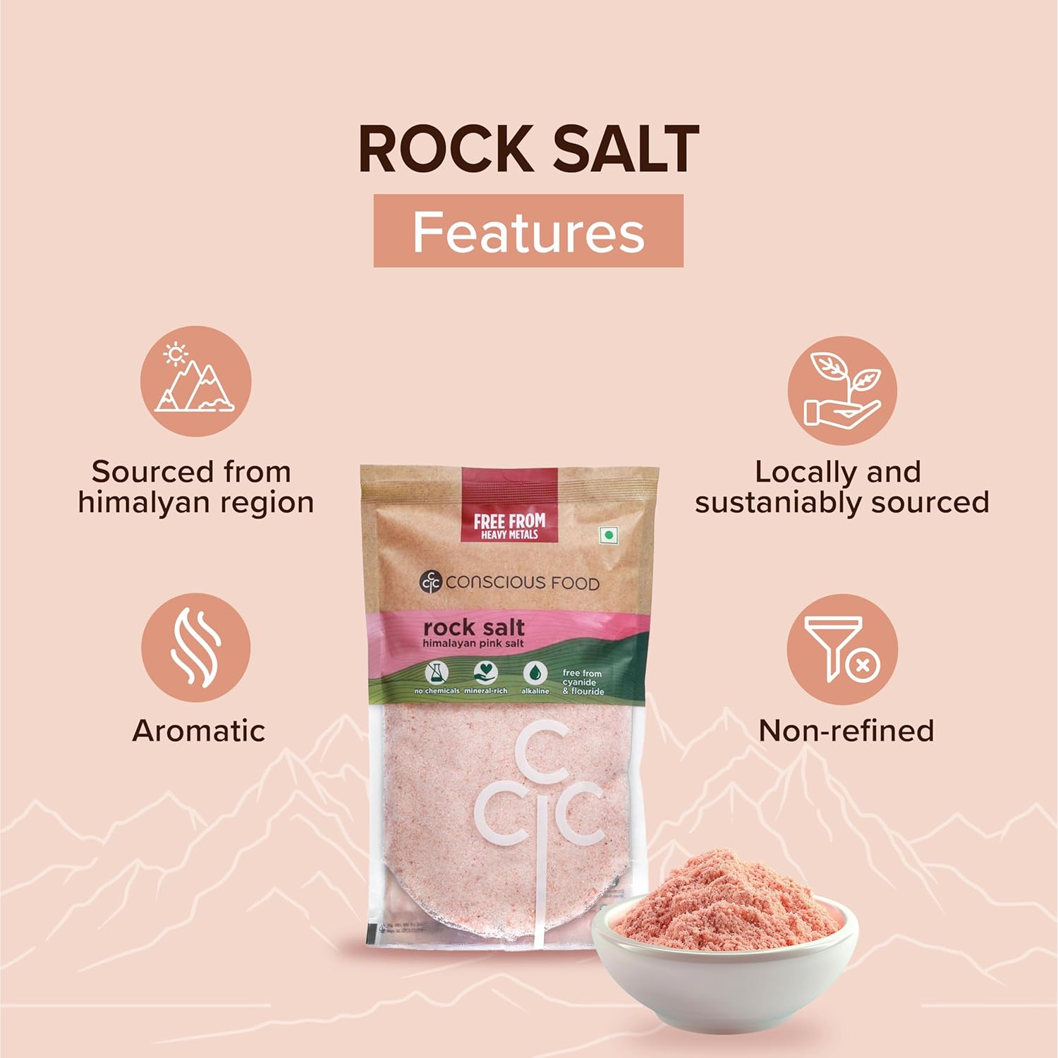 Himalayan Pink Salt | 2 kg | Mineral Rich | Natural & Unrefined | Rock Salt | Pure Sendha Namak | No Chemicals