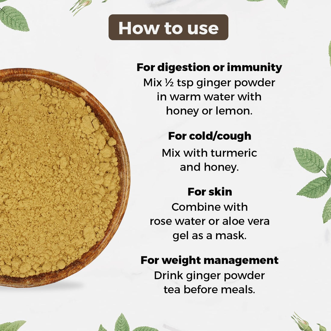 Ginger Dried Root Powder (340 Grams)| Zingiber officinale | NON-GMO | No Added Preservatives | Sukku Podi | Dry Sonth/Adrak Powder for Cooking and Health