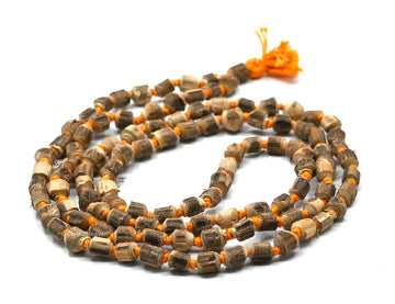 Tulsi Mala 108 Beads Original For Neck Women,Japa Chanting Meditation-Vrindavan Tulsi Japa Mala (Regular) , Brown