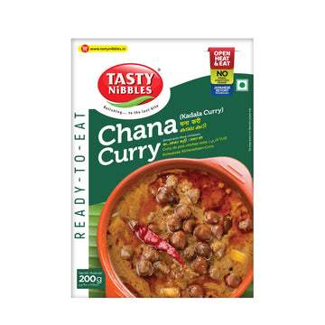 Ready to Eat Black Chana Curry / Kadala Curry 200g [Pack of 1]| Open Heat & Eat | No Added Preservatives & Chemicals | Japanese Retort Technology | Kala Chana Curry | Black Chickpeas Curry