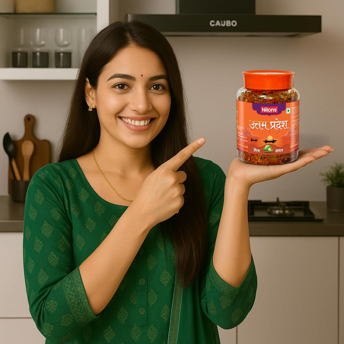 Uttam Pradesh Mixed Pickle (500g) Homemade Aachar | Spicy & Tangy Pickle in Authentic UP Style with Raw Mango, Lemon, Carrot,Mustard Oil & Spices Mixed with No Added Artificial Colour