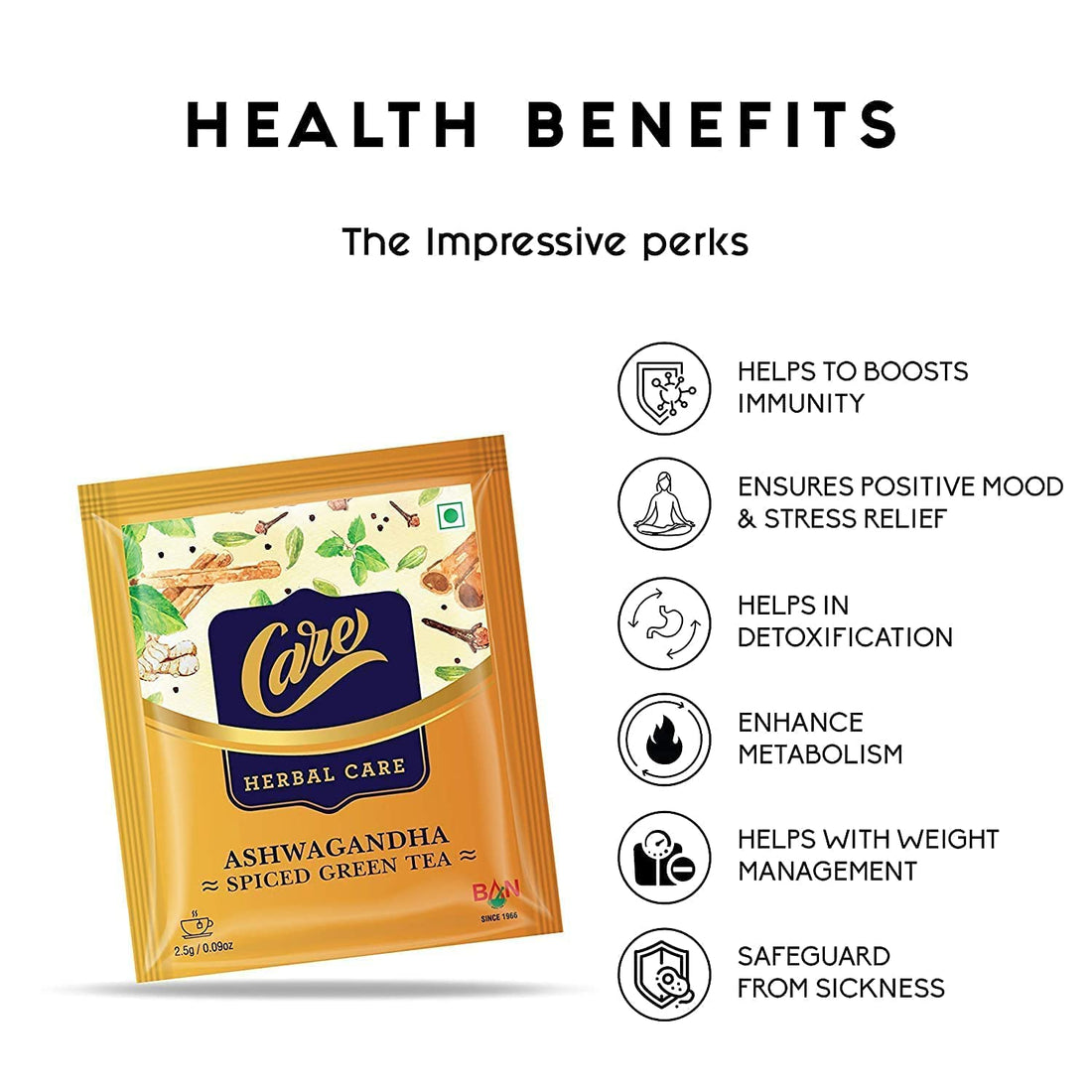 Ashwagandha Spiced Green Tea | Ayurvedic Herbal Desi Kahwa with Tulsi, Ginger & Cinnamon | Organic Immunity Booster Kadha for Detox & Wellness | 25 Tea Bags