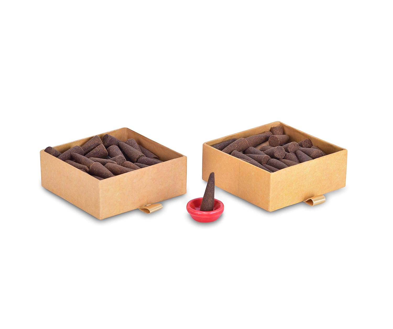 LUXURY INCENSE Cones-Devotion Pack of 2- Tulsi & Jasmine | Special Pooja dhoop | 80 Dhoopsticks & Free 2 Dhoop Stand Inside