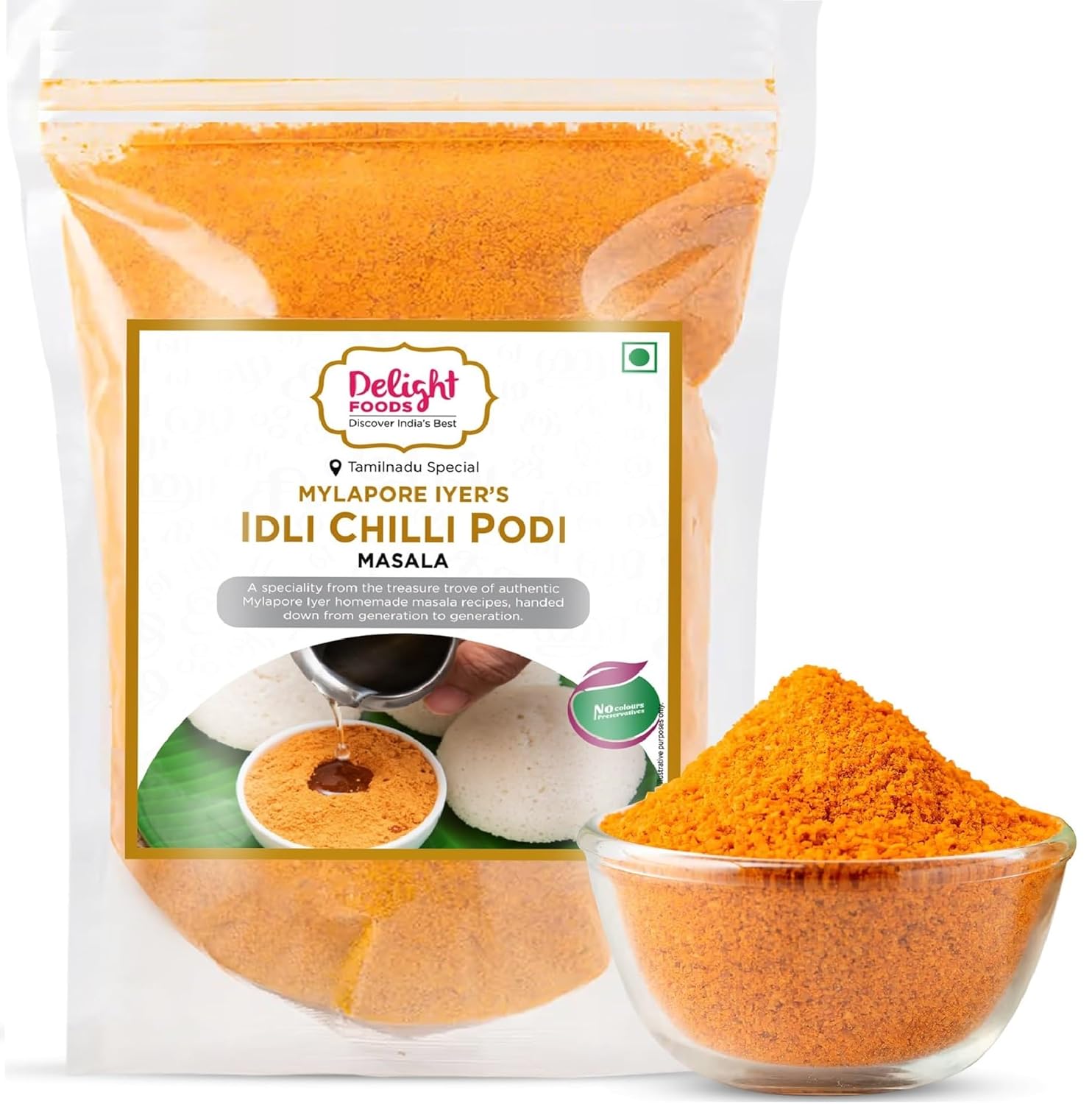 Mylapore Iyer's Idli Chilly Podi 350g | Tamil Nadu Special Masalas | Traditional South Indian Ready Masala Spice Mix | No Preservatives