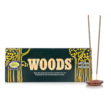 Cycle Pure Woods Natural Incense Sticks, 9 Inch, Pack of 1 (70gm Agarbatti Sticks) | Lasts Upto 60 Mins per Stick | Woody, Sandal, Resin, Cedar, Masala, Amber, Natural Fragrance for Puja, Meditation