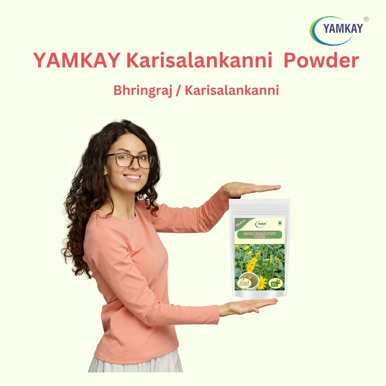 Manjal Karisalankanni | False Daisy powder | Yellow Powder | Bhringraj Powder | Kayonni | Eclipta Alba | Yerba De Tago | Guntagalagara Aaku | 100 GM