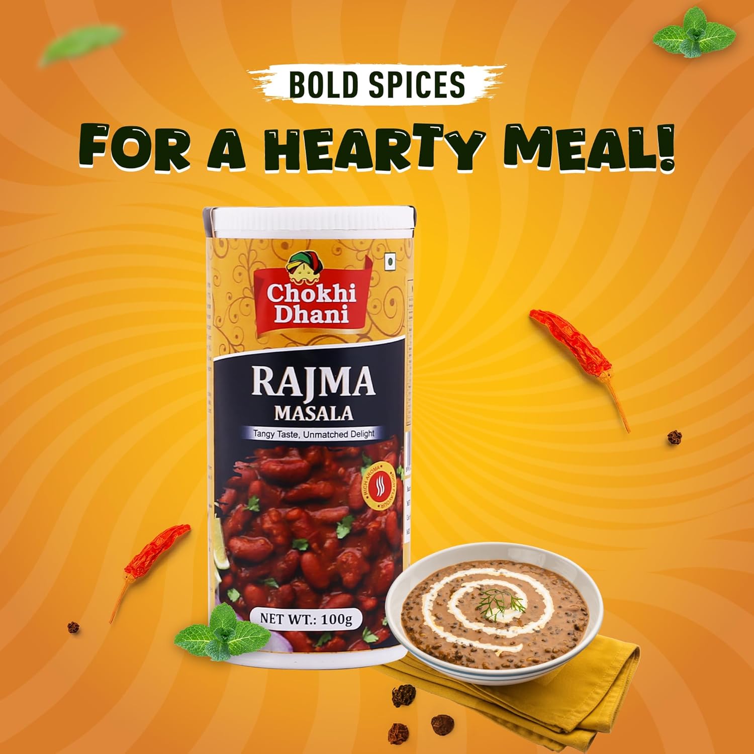 Rajma Masala 100g | Punjabi Rajma Curry Masala | Dhaba Style Gravy Spice Mix | Authentic Indian Rajma Masala Powder | Rich & Aromatic | No Artificial Flavours