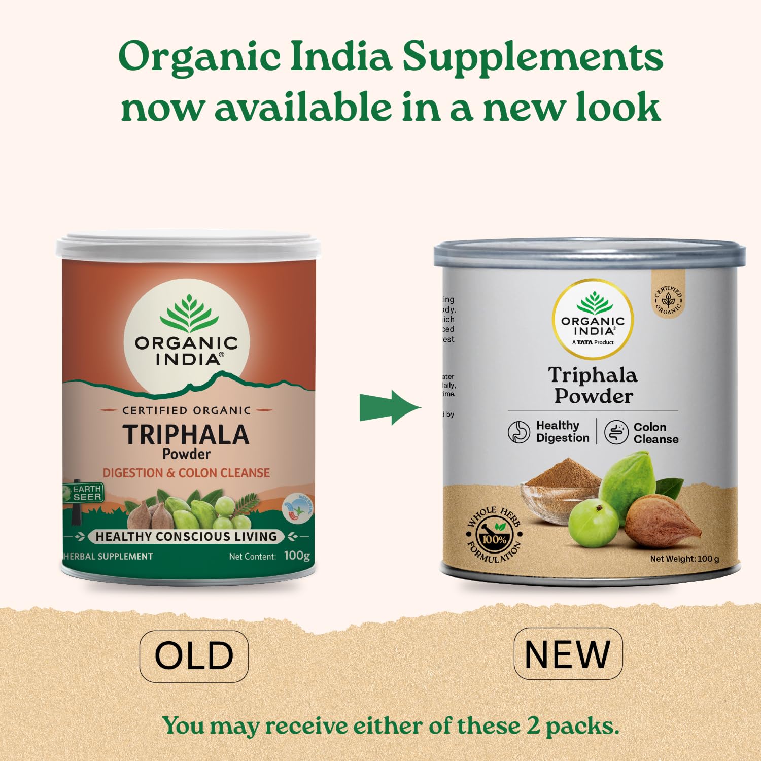 Organic India Triphala Powder - 100g, Supports Immune System, Colon & Digestion, For Balanced Bowel & Gut Health, Contains Bioactives and Antioxidants, GMP & NPOP Certified Organic