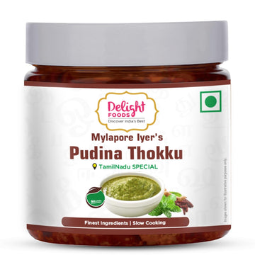 Mylapore Iyer's Pudina Thokku 300g Rice Mix | Homemade Recipe Made With Gingelly/Sesame Oil | Tamil Nadu Special/Mint Leaves Rice Mix | NO PRESERVATIVES