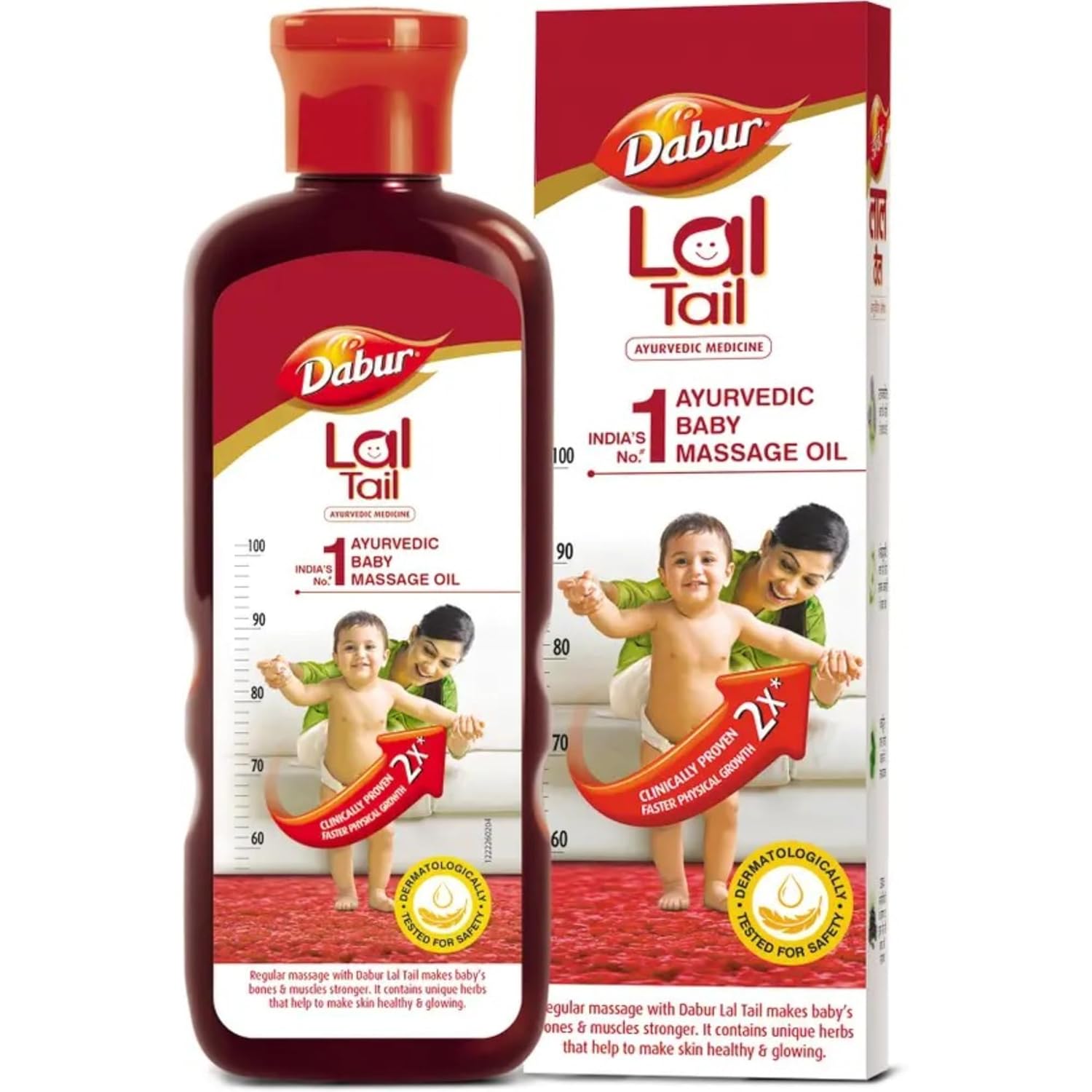 Lal Tail : Ayurvedic Baby Massage Oil 500Ml|Clinically Tested 2X Faster Physical Growth For Stronger Bones And Muscles