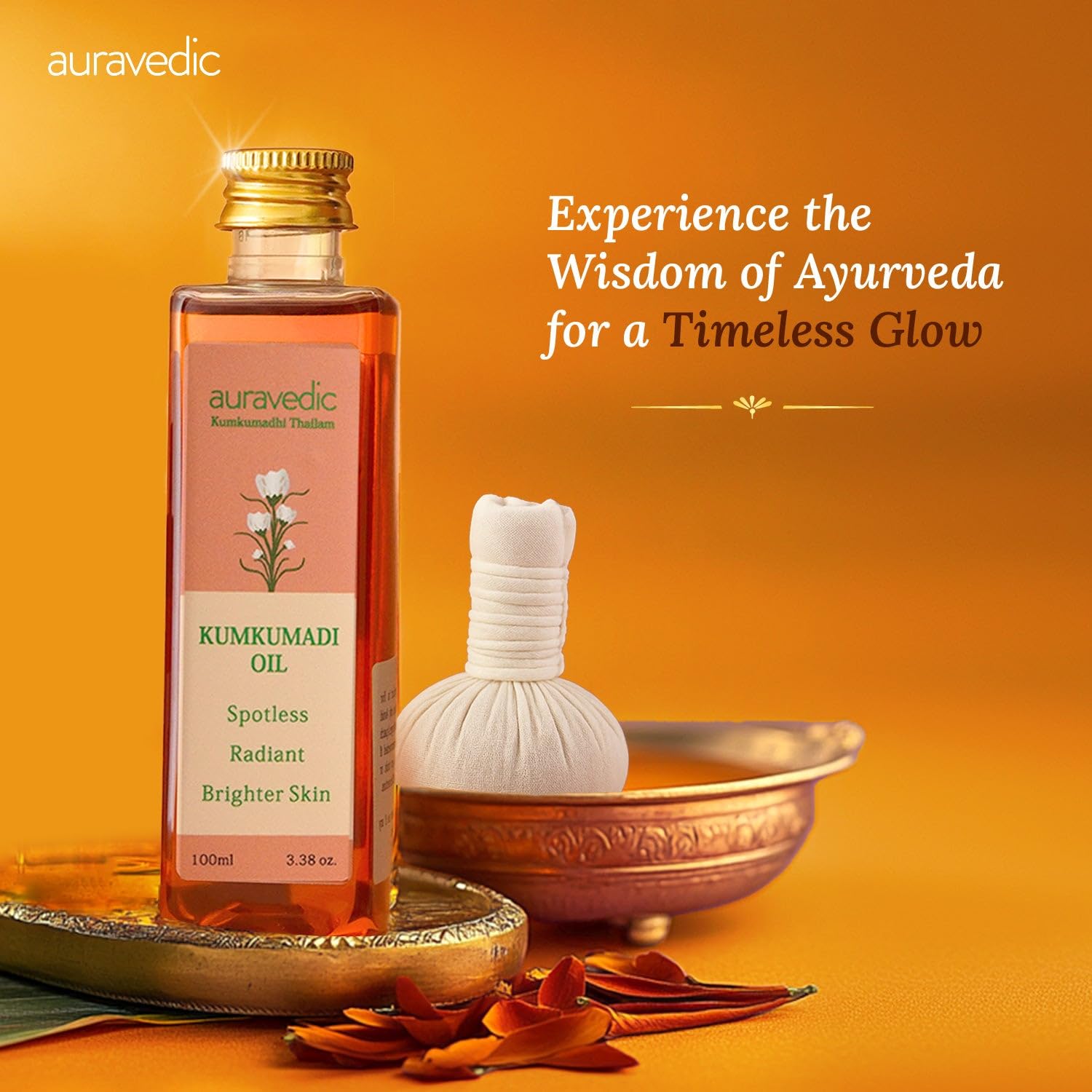 Kumkumadi Oil For Face 100 Ml, Kumkumadi Tailam Face Oil For Glowing Skin, Dark Spot Corrector Face Serum