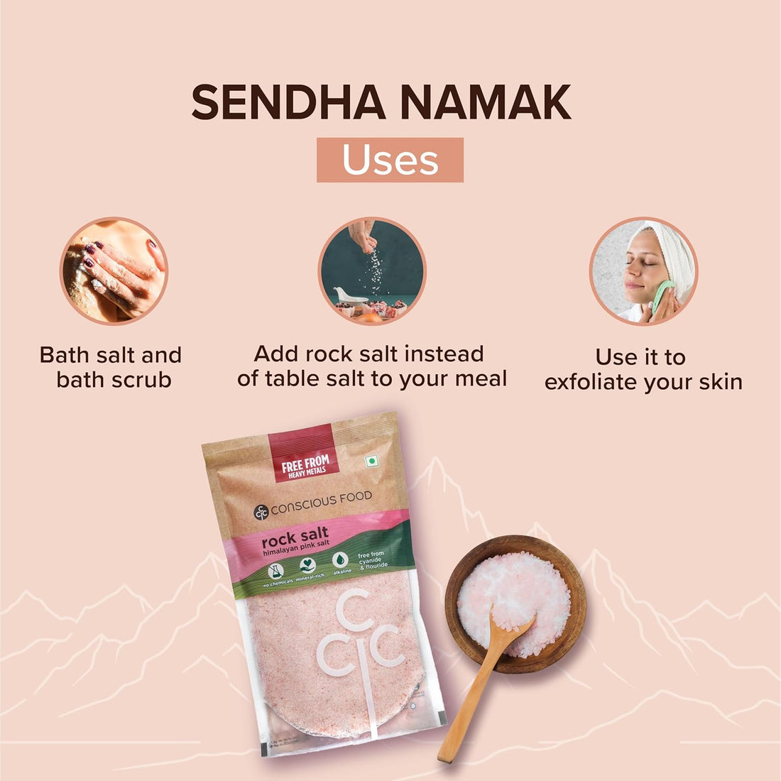 Himalayan Pink Salt | 2 kg | Mineral Rich | Natural & Unrefined | Rock Salt | Pure Sendha Namak | No Chemicals