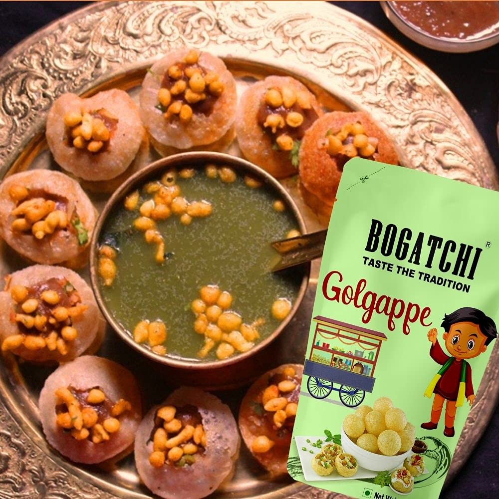 Ready-to-Eat Pani Puri Pellets 400g | Fry or Microwave Golgappa Papad | Instant Pani Poori Kit | Crispy & Hygienic Street Food Snack | Made with Premium Ingredients | Jumbo Family Pack