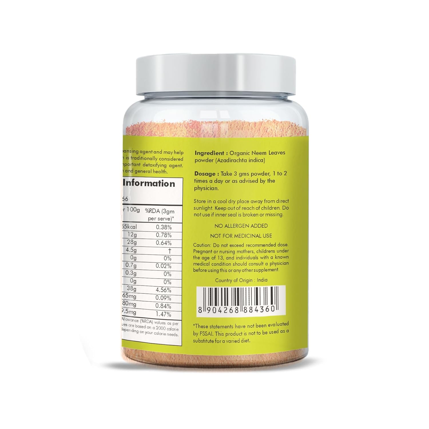 Organic Neem Powder 200 Gram Pack of 1