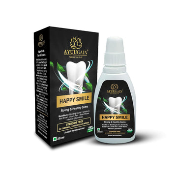 Happy Smile Gum Paint 30ml | Ayurvedic Oral Care for Strong Teeth & Healthy Gums | With Clove Oil (Laung), Pudina Satva | Supports Fresh Breath, Gum Care & Daily Oral Hygiene