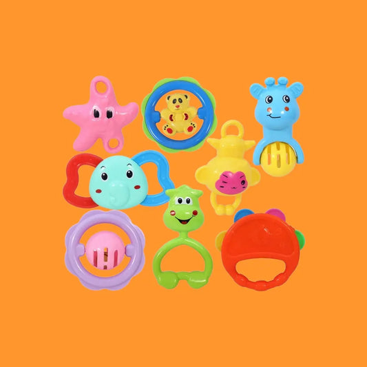 Toyshine Rattle Set - 8-Piece for Newborns - Colorful & Engaging