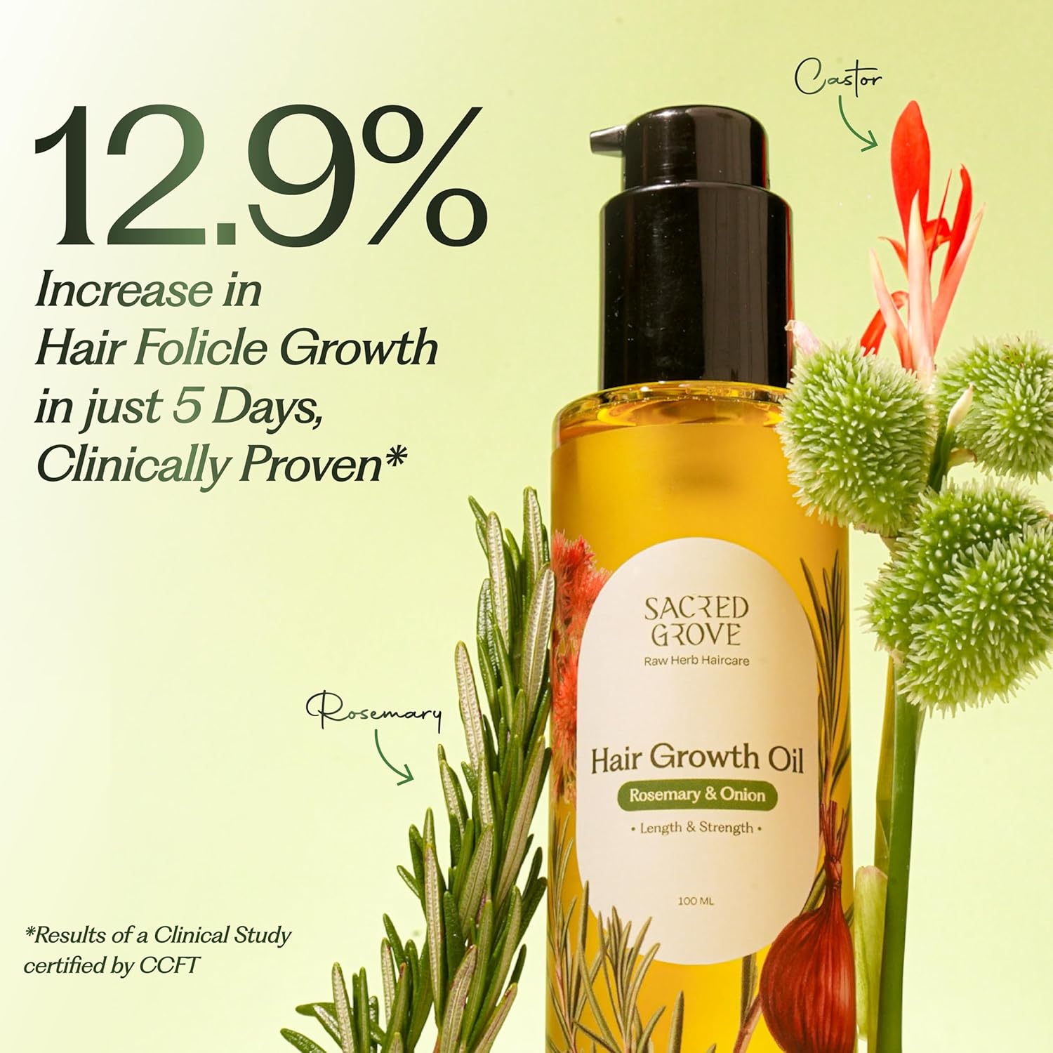 Rosemary Oil for Hair | Rosemary & Onion Oil for Hair Growth | Made Using 16 Potent Raw Herbs | Stimulates Hair Follicles & Promotes Circulation | 100 ML