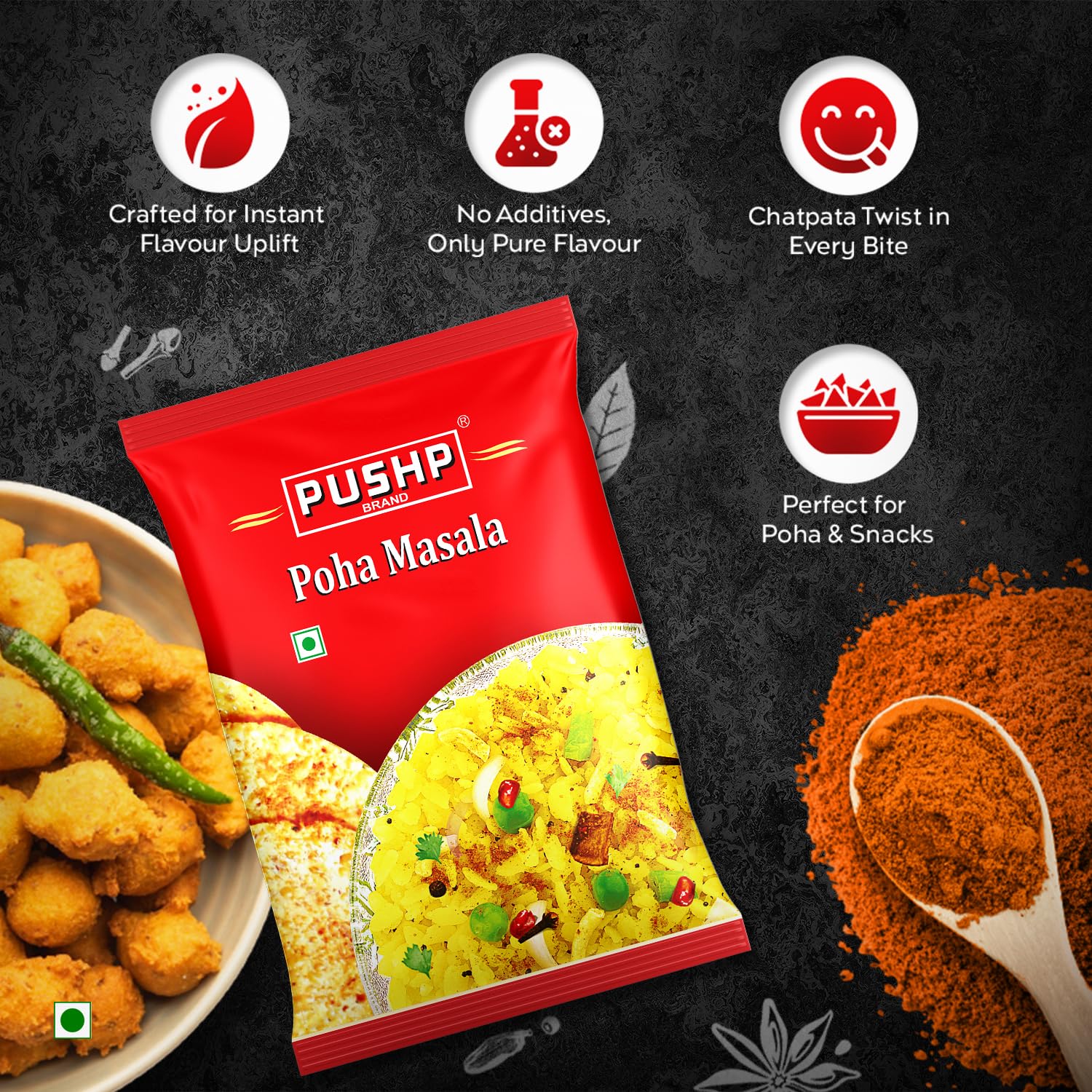 Poha Masala | 500g Pouch | Indori Poha Masala | Indori-Style Spice Mix | Quality Blend | No Preservatives (Pack of 1)