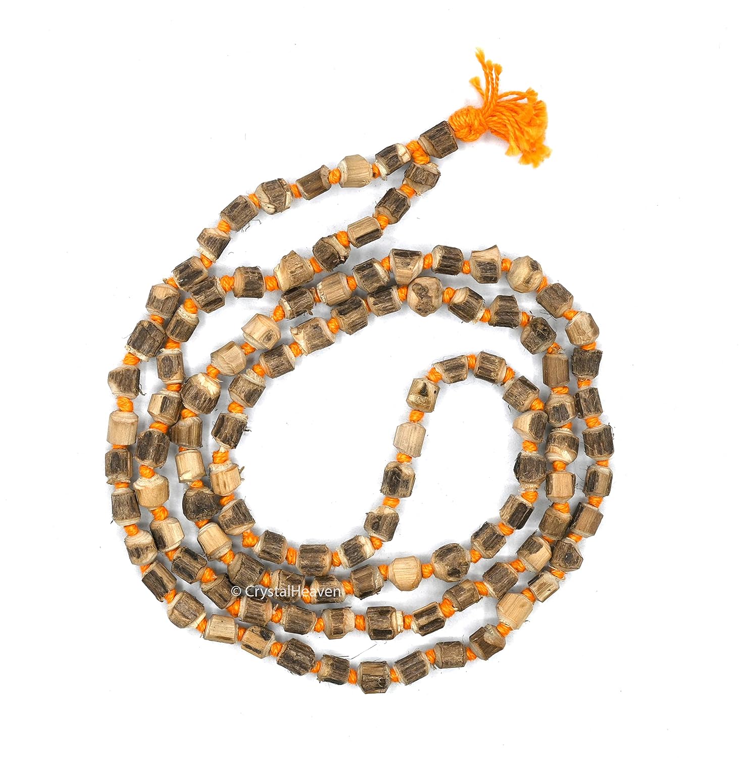 Tulsi Mala 108 Beads Original For Neck Women,Japa Chanting Meditation-Vrindavan Tulsi Japa Mala (Regular) , Brown