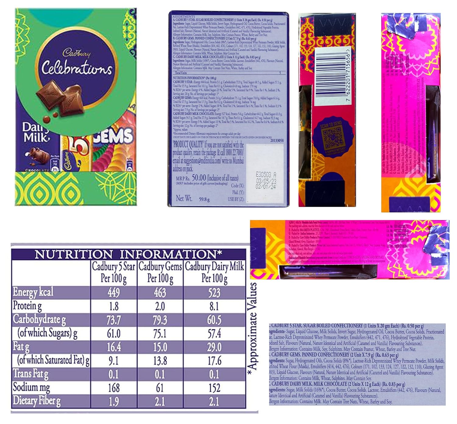 Rakhi Gift for Brother with Chocolate Combo | Designer Rakhi Set of 2 | Pooja Coin | Cadbury Chololate Pack | Rakhi with Gift for Men Boy Bhaiya Bhabhi Girls Kids