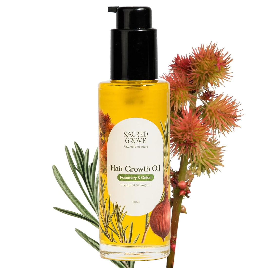 Rosemary Oil for Hair | Rosemary & Onion Oil for Hair Growth | Made Using 16 Potent Raw Herbs | Stimulates Hair Follicles & Promotes Circulation | 100 ML