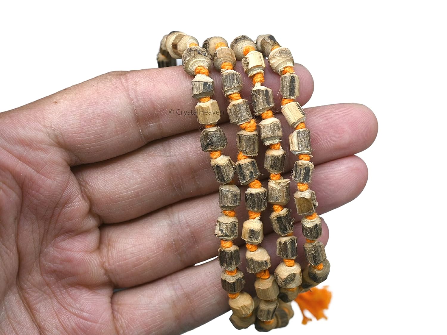 Tulsi Mala 108 Beads Original For Neck Women,Japa Chanting Meditation-Vrindavan Tulsi Japa Mala (Regular) , Brown