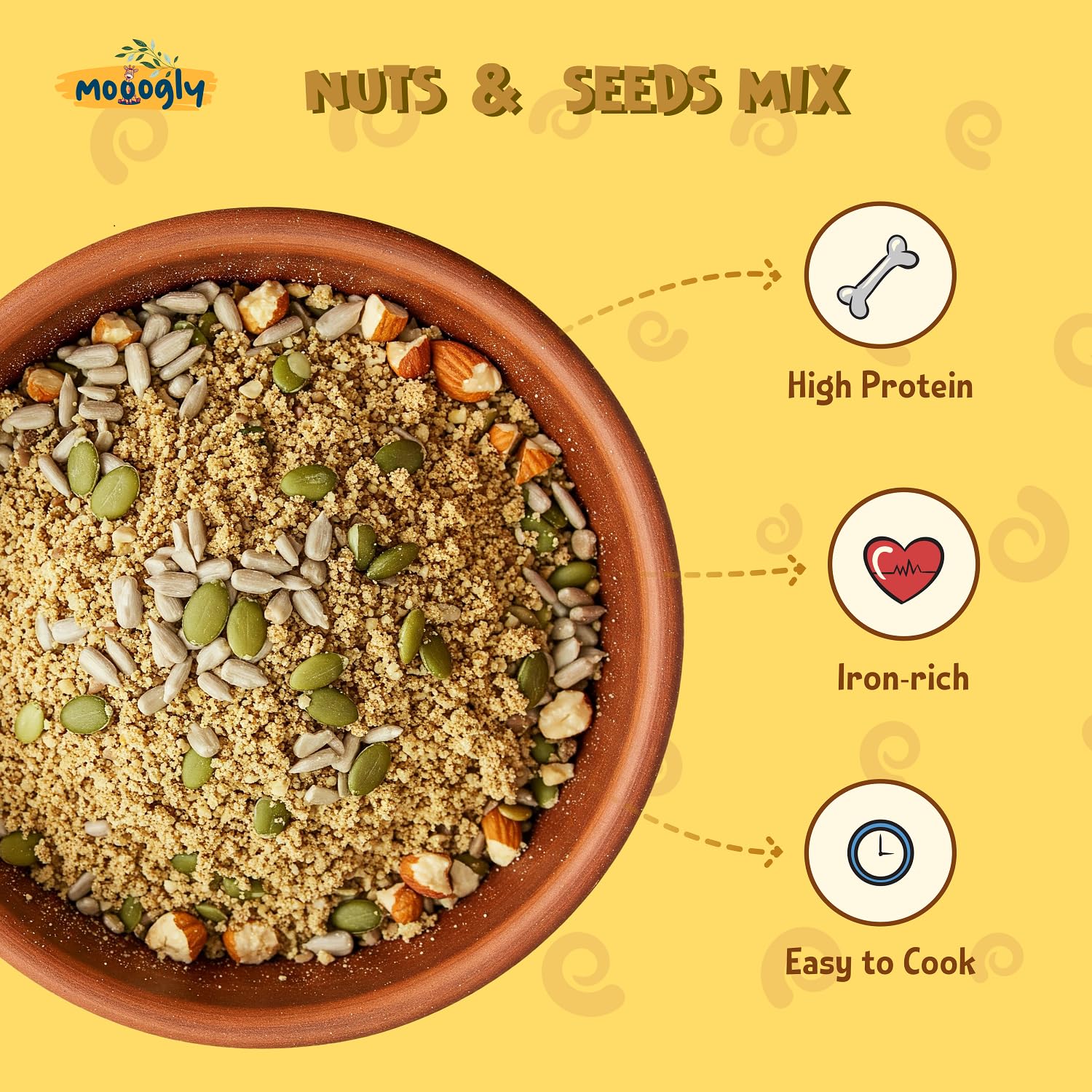 Nuts & Seed Powder 150g – Omega-3 Rich, Protein-Packed Superfood Blend | Premium Vegan & Gluten-Free Nutrition | Healthy Breakfast Mix with Good Fats, Fiber & Natural Energy |dry fruit powder
