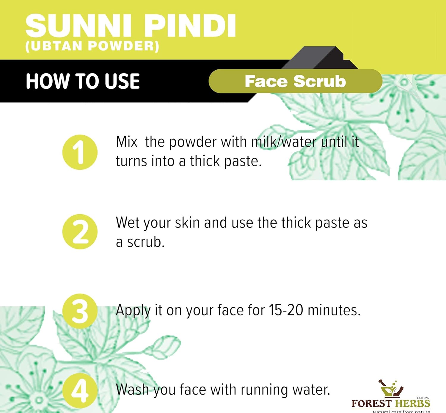Natural Care From Nature Sunnipindi Herbal Nalangu Maavu UBTAN Bath Powder For Skin (500 Grams), 3 in 1 Ubtan Body Scrub | Face Pack | Mask