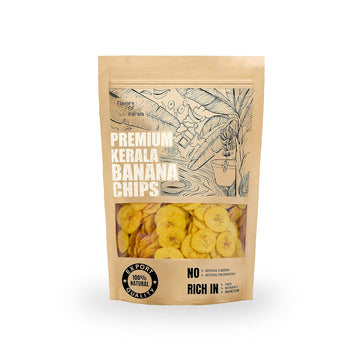Premium Kerala Banana Chips in Coconut Oil, 300 g | Crispy, Thin-Cut, Preservative-Free Wafers