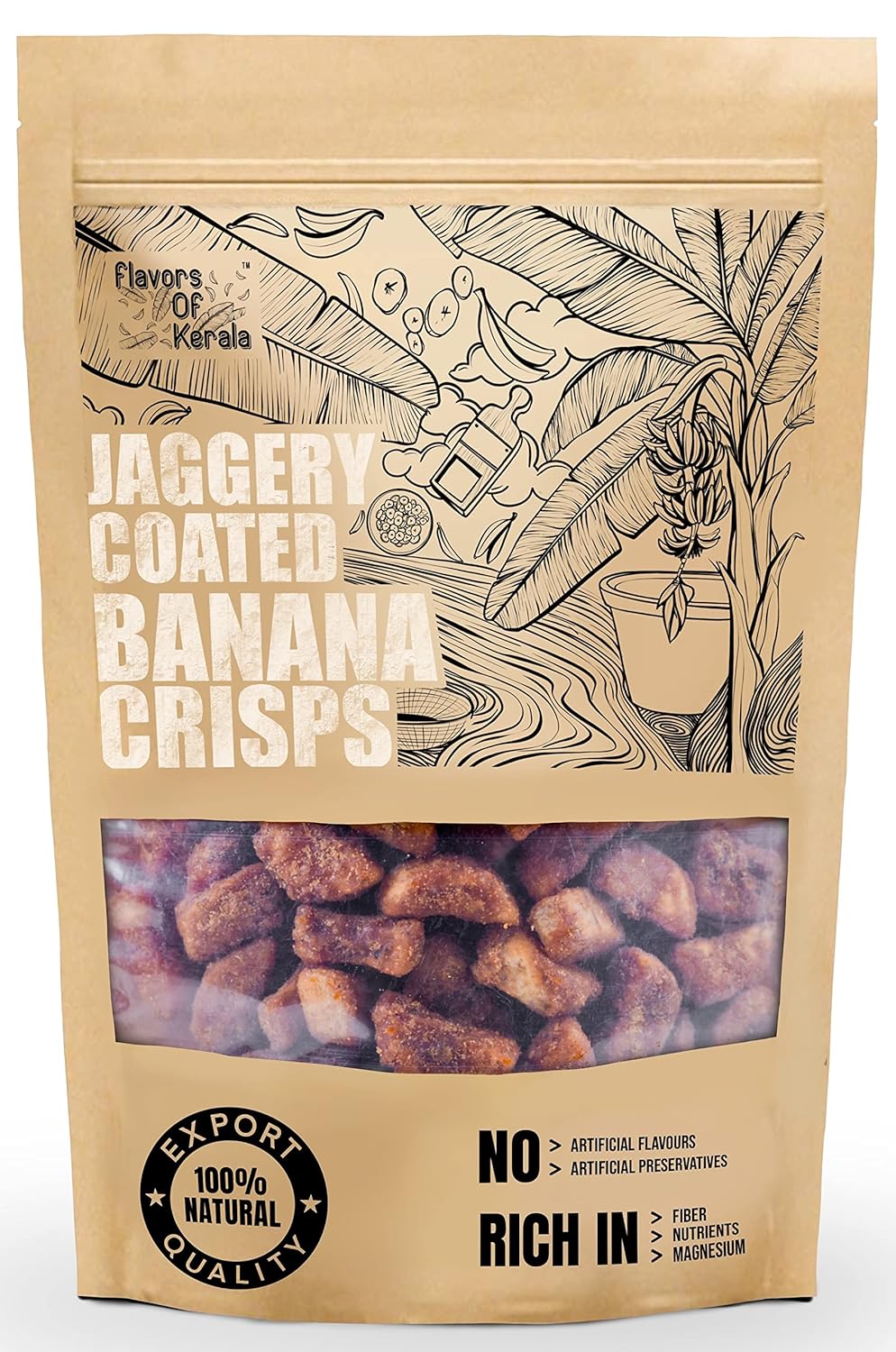 Sharkara Varatti | Premium Kerala Jaggery Banana Chips | (Sharkara Varatti | Upperi) 200g
