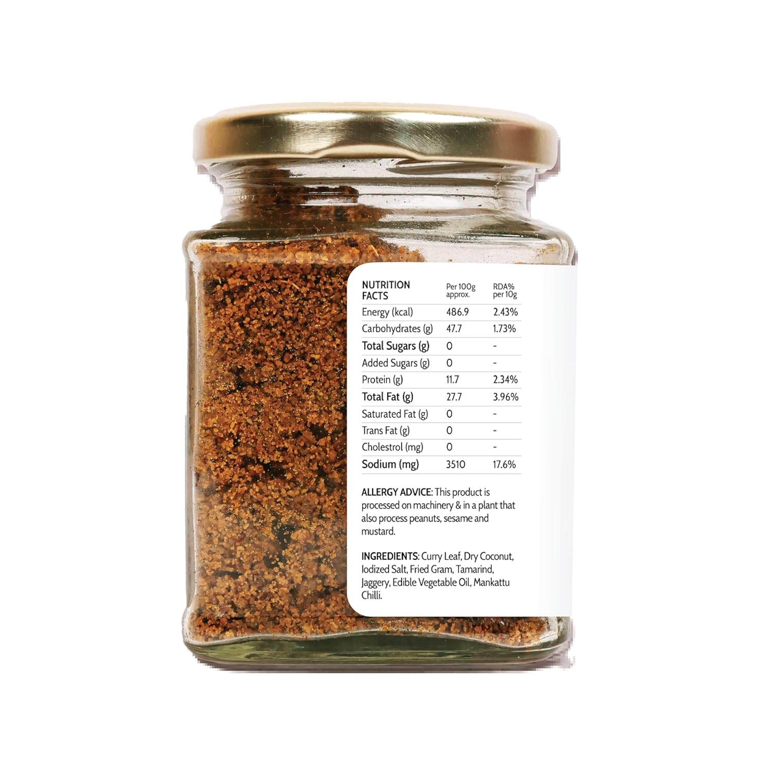 Curry Leaves Chutney Podi (150g) | Kadi Patta Chatni Powder | Crafted with fresh Curry Leaves, Roasted Lentitls, Dried Red chillies and mix spices | No Artificial Preservatives