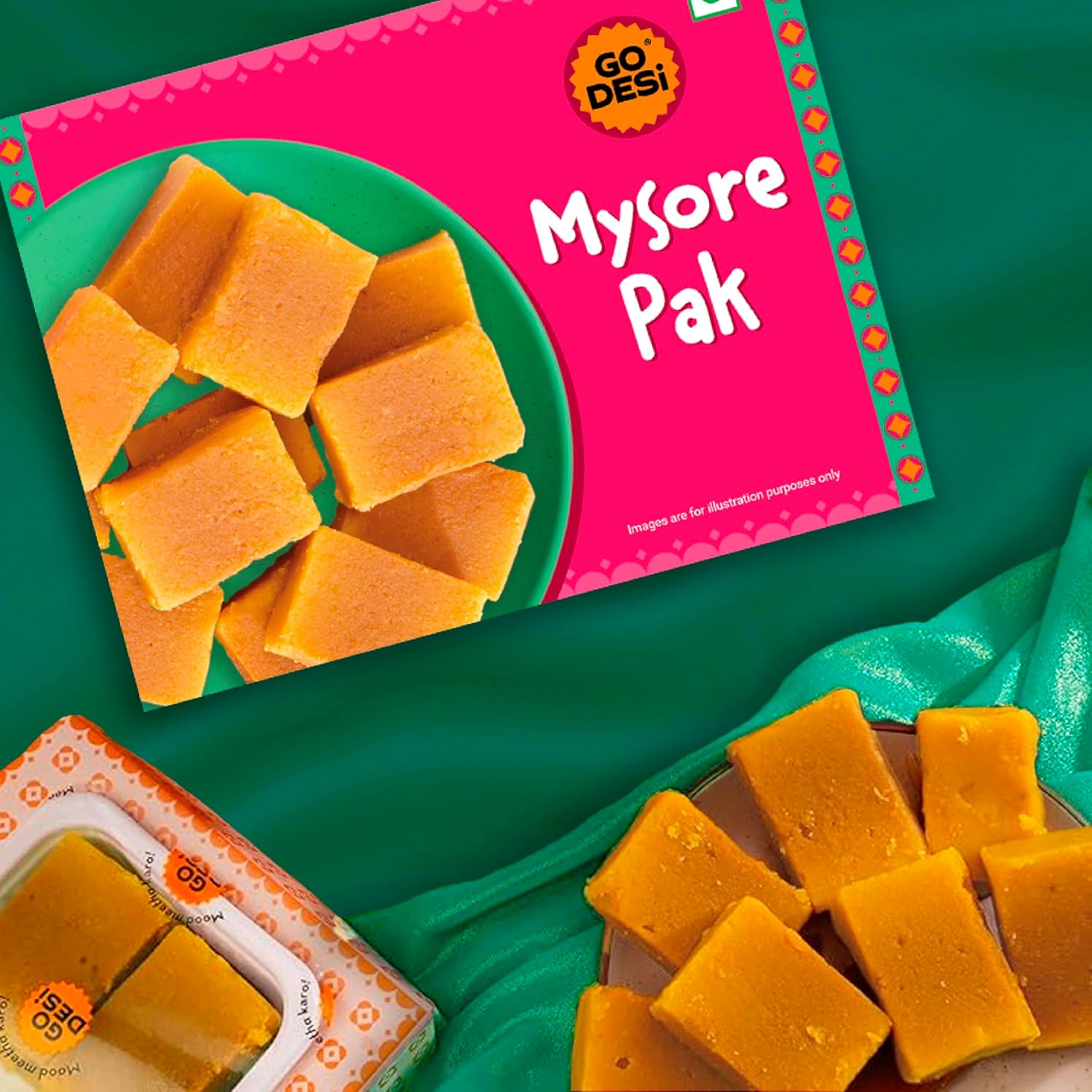 Mysore Pak | Made with Desi Ghee | Indian Mithai | Sweets Gift Pack | 180/150 grams