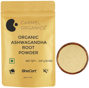 Ashwagandha Root Powder (227 Grams)|Jaivik Bharat Certified|Pure|Natural|Helps Fight Anxiety & Stress|Ashwagandha Podi/Amukkara Kizhangu/Asvagandha Churna