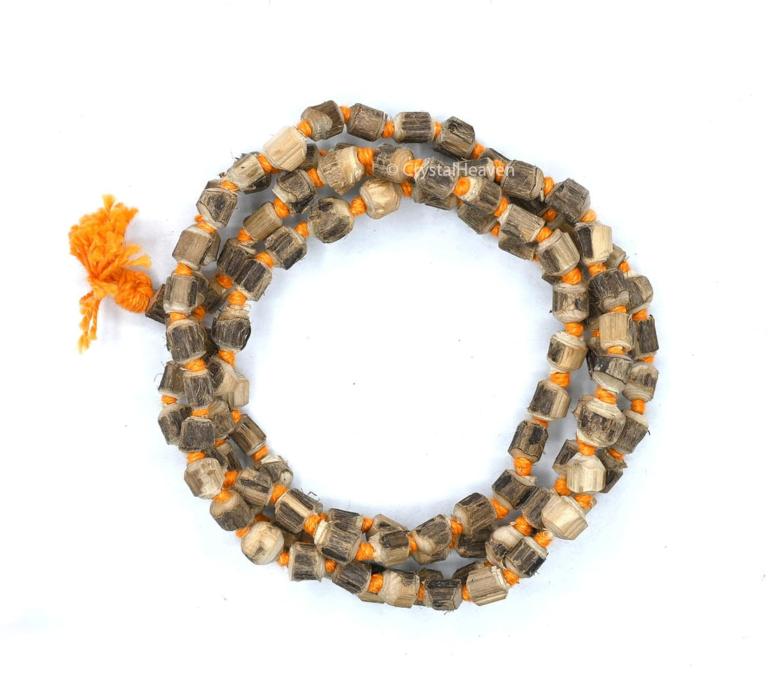 Tulsi Mala 108 Beads Original For Neck Women,Japa Chanting Meditation-Vrindavan Tulsi Japa Mala (Regular) , Brown
